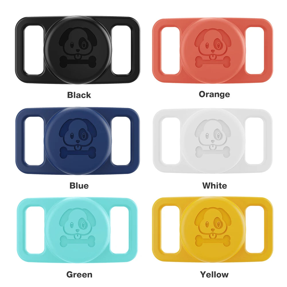 Durable Waterproof Silicone Airtag Case for Pet Collars 06 to 11 Inch Anti Lost Tracker for Dogs and Cats