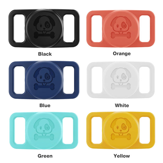 Durable Waterproof Silicone Airtag Case for Pet Collars 06 to 11 Inch Anti Lost Tracker for Dogs and Cats